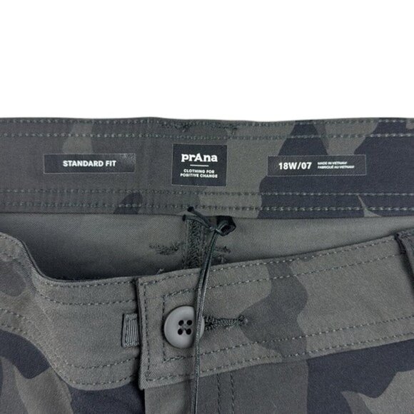 Prana Short Halle Plus II Charcoal Camo Women's Size 18W - Picture 6 of 9